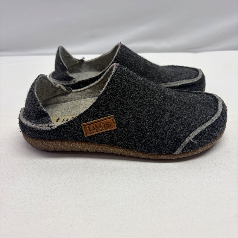 Taos Convertawool Clog Slippers Woolery Wool Women 37 6.5 Grey Mule Arch Support